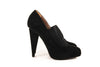 Acne Black Suede Pumps with Spandex Detailing