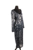 Chanel Lace Gown in Navy and Silver