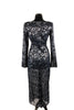 Chanel Lace Gown in Navy and Silver