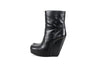 Rick Owens Black Wedge Boots