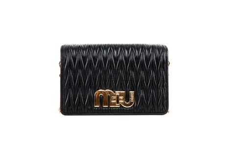 Miu Miu Black Quilted Shoulder Bag