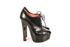 Alaia Black Leather Platform Heels