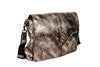 MCM Silver Leather Messenger Bag