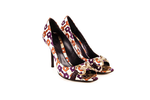 Gucci Horsebit Print Pumps