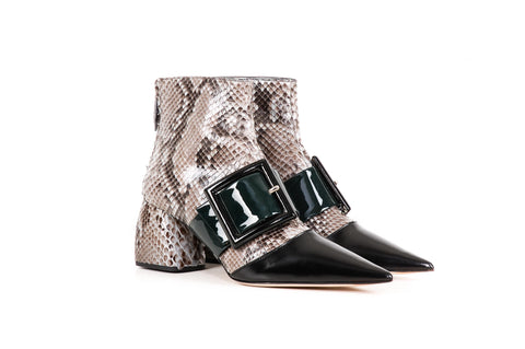 Miu Miu Grey Python Boots