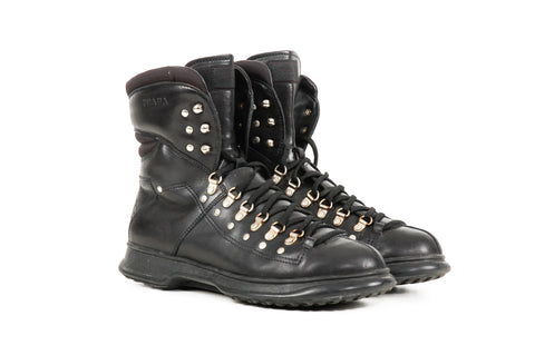 Prada Black Hiking Boots