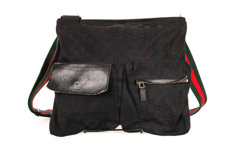 Gucci Canvas Logo Bag with Shoulder Strap