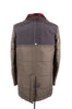 Watanabe Green Nylon Coat with Plaid Collar