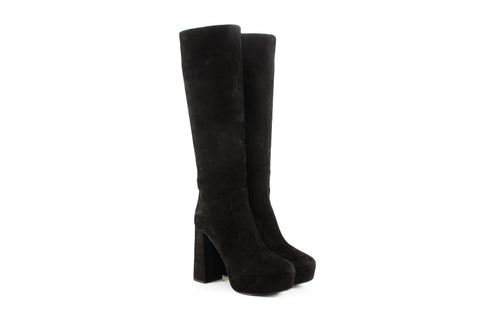Prada Knee High Suede Boots