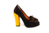 Fendi Black Pumps with Yellow Heel