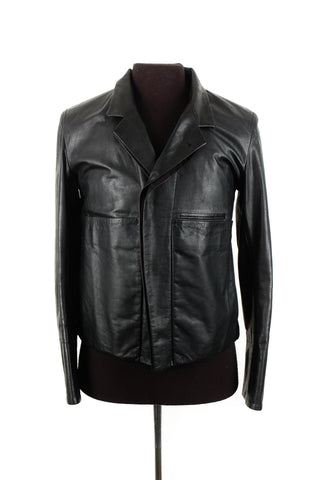 Ann Demeulemeester Cropped Leather Jacket