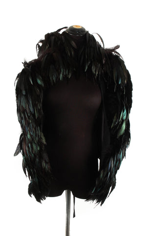 Ann Demeulemeester Black Wool Feather Vest