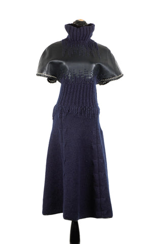 Balenciaga Navy Wool Dress