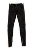 Balmain Coated Denim Biker Jeans