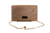 Valentino Gold Crinkle Shoulder Bag