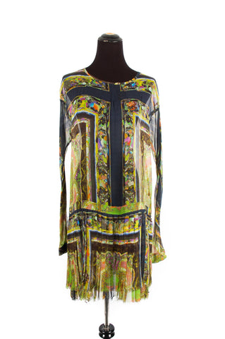 Dries Van Noten Green Sheer Dress