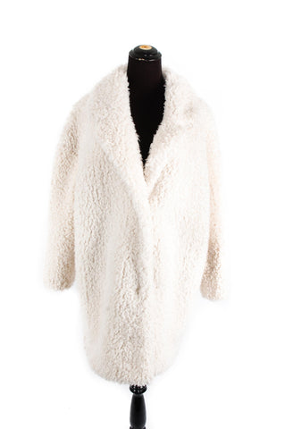 Gerard Darel Cream White Pile Coat