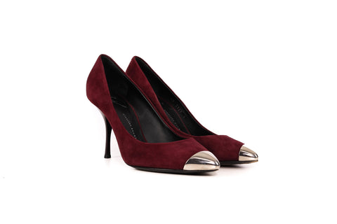 Zanotti Ox Blood Suede Pumps