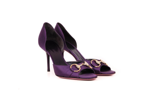 Gucci Purple Horse Bit Pumps