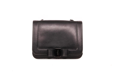 Ferragamo Black Bow Shoulder Bag