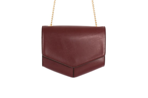 Sandro Lou Medium Burgundy Leather Bag