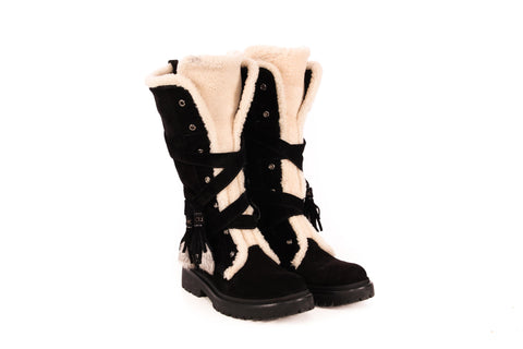 Moncler Shearling Tall Boots