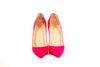 Louboutin Fuchsia Satin Pumps