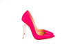Louboutin Fuchsia Satin Pumps