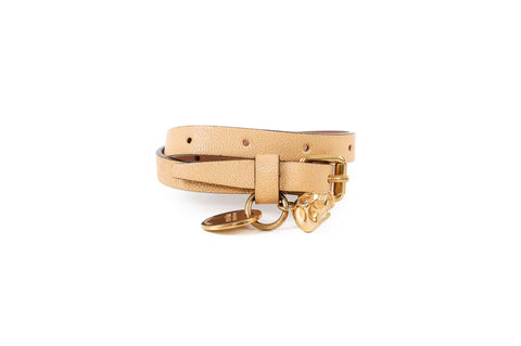 McQueen Tan Leather Bracelet