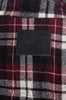 Backlash Burgundy Plaid and Leather Shirt