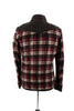 Backlash Burgundy Plaid and Leather Shirt
