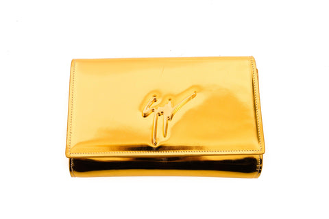 Giuseppe Zanotti Gold Leather Bag