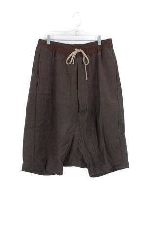 Rick Owens Grey Wool Pod Shorts