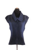 Issey Miyake Navy Pleated Top