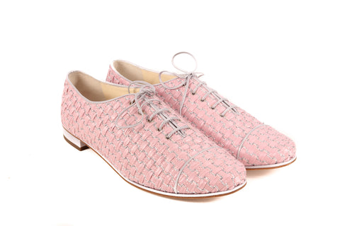 Chanel Pink Straw Shoes