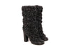 Chanel Flower Applique Boots