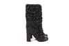 Chanel Flower Applique Boots