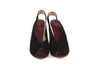 Celine Black Suede Wedges