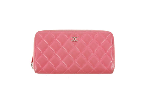 Chanel Pink Quilted Wallet