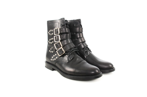 Saint Laurent Buckle Strap Boots