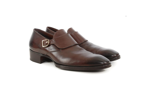 Tom Ford Brown Monk Strap Shoes