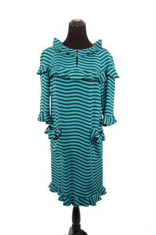 Fendi Striped Silk Dress