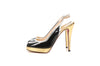 Louboutin Black and Gold Pumps