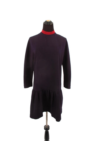 Sandro Textured Navy Dress