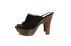 Gianvito Rossi Wood Heel Mules