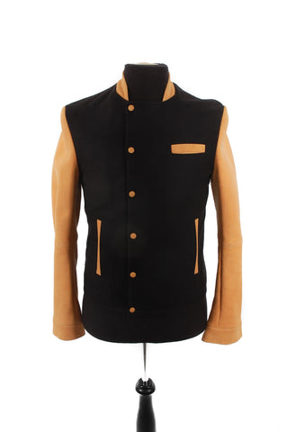 Balenciaga Black & Yellow Varsity Jacket