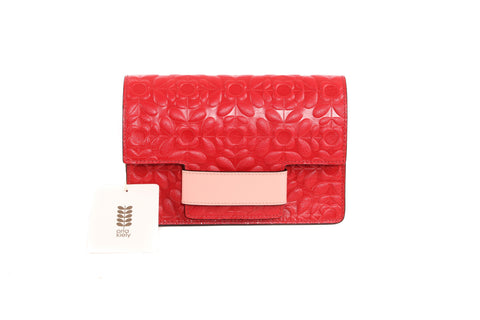 Orla Kiely Red Embroidered Bag