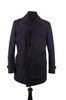 Comme des Garcon Navy Nylon Overcoat