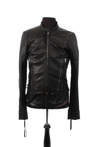 Diesel Black Gold Leather Jacket