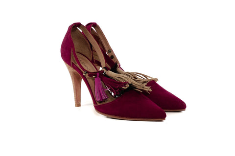 Ulla Johnson Wine Suede Pumps